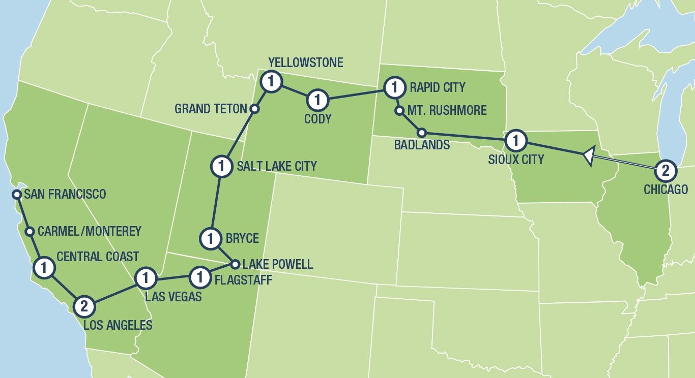 Chicago to the Golden Gate Tours and Vacation Packages in USA and